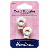 6mm Cord Toggles (2pk) - Round