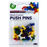 Multi-Colour Push Pins (30pcs)