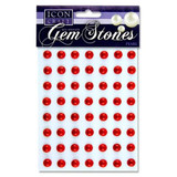 10mm Self-Adhesive Pearls (56pcs) - Red