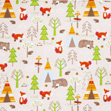 Cotton Poplin Print - Forest Friends (Autumn) - Per ½ Metre