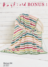 Tulip & Bobble Blanket in Hayfield Bonus DK (8299) - CROCHET