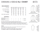 Cardigan in Sirdar No 1 Chunky (8173)