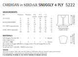 Cardigan in Sirdar Snuggly 4 Ply (5222)