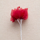 Flower Bunch - Organza Tulips w/Beads