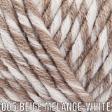 005 Beige Melange-White