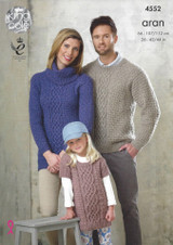 Family Sweaters & Tunics in King Cole Aran (4552)