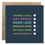 Greeting Card - Multi Tick