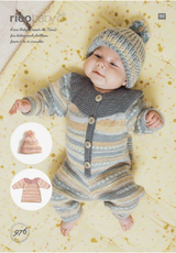 Onesie, Dress & Hat in Rico Baby Dream DK (976)