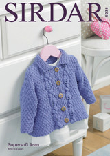 Baby/Girl's A-Line Jacket in Sirdar Supersoft Aran (5238)