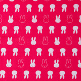 Miffy: Silhouettes on Hot Pink - 100% Cotton
