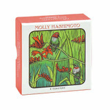 Molly Hashimoto Coasters (8pcs) - Anna's Hummingbirds & Crocosmia