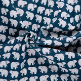 Cotton Canvas - Polar Bears - Per ½ Metre