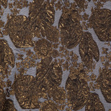 Brocade: Abstract Floral (Black & Gold) - Per ½ Metre