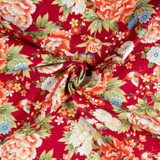 Kyoto Garden: Red Stripe - 100% Cotton