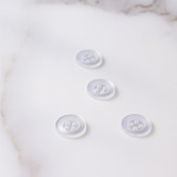 Shirt Button (14mm) - Pearl White