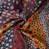 100% Silk Chiffon: African Inspired Geo-Spot - Per ½ Metre