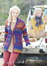 Cabled Jacket & Mittens in Hayfield Colour Rich Chunky (7297)