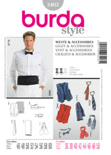 Suit Vest & Accessories in Burda Style (3403)