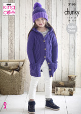 Girls Jackets & Hat in King Cole Comfort Chunky (5166)