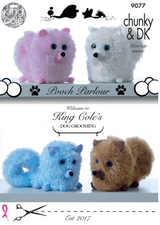 Pomeranian Dogs in King Cole Tinsel Chunky and Dolly Mix DK (9077)