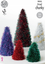 Christmas Trees and Baubles in King Cole Tinsel Chunky (9035)