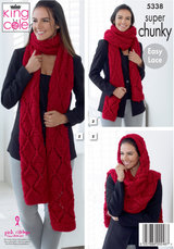 Scarves in King Cole Big Value Super Chunky (5338)
