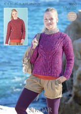 Round & Polo Neck Sweaters in Sirdar Click Chunky (9860)