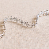 Silver Cut-Out Daisy Diamante Trim (15mm) - Per Metre
