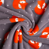 Fleece: Foxes on Grey - Per ½ Metre