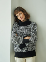 Two-Tone Funnel Neck Sweater in Hayfield Soft Twist DK (10329)