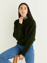 Balloon Sleeve Crop Sweater in Hayfield Soft Twist DK (10331)