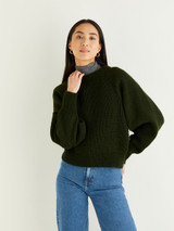 Balloon Sleeve Crop Sweater in Hayfield Soft Twist DK (10331)