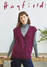 Button Down Vest in Hayfield Soft Twist DK (10332)