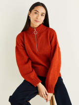 Statement Zip Sweater in Hayfield Soft Twist DK (10335)