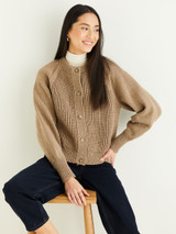 Textured Classic Cardigan in Hayfield Soft Twist DK (10506) - PDF