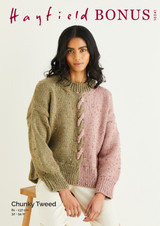 Clever Cable Sweater in Hayfield Bonus Chunky Tweed (10341)