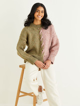 Clever Cable Sweater in Hayfield Bonus Chunky Tweed (10341)