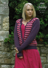 Cardigans in King Cole Chunky (3265)