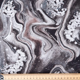 Fusion: Black Marbled Paint - 100% Cotton