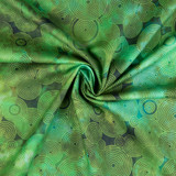 Floragraphix: Circles on Green - 100% Cotton