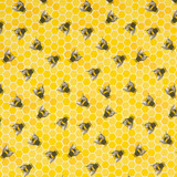 Cotton Poplin Print - Bees on Honey - Per ½ Metre