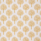 Cotton Canvas: Mustard Oak Trees on Ecru - Per ½ Metre