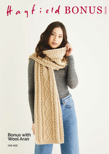 Feminine Aran Wrap in Hayfield Bonus Aran with Wool (10505) - PDF