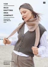 Waistcoat & Headband in Rico Essentials Soft Merino Aran (1126)