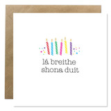 Greeting Card - Lá Breithe Shona Duit (Candles)