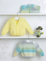 Cardigans & Sweater in James C Brett Baby Marble DK (JB503)