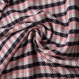 Tactile Plaid Tweed Wool in Pink/Black - ½ Metre