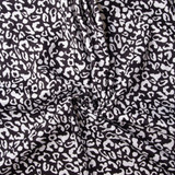 Stretch Cotton: Monochrome Leopard Print - Per ½ Metre