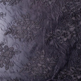 Premium Lace: Black Corded Floral Lace - Per ¼ Metre