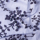 Premium Lace: Navy Lace w/Pearls & Sequins - Per ¼ Metre